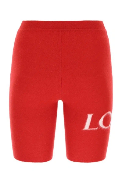Loewe Logo-print Cycling Shorts In Red