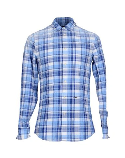 Shop Dsquared2 Checked Shirt In Blue