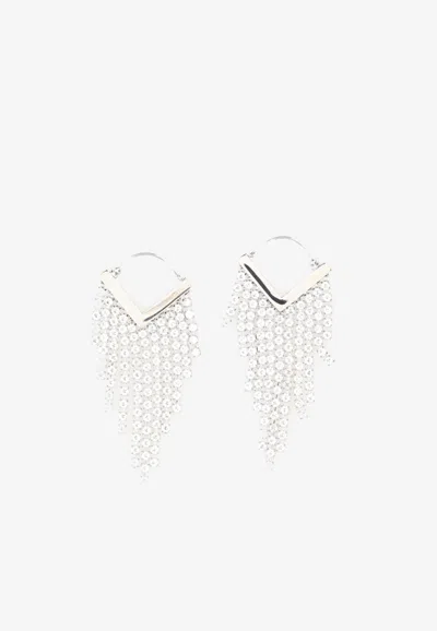 Shop Isabel Marant Boucle D'oreill Melting Drop Earrings In Silver