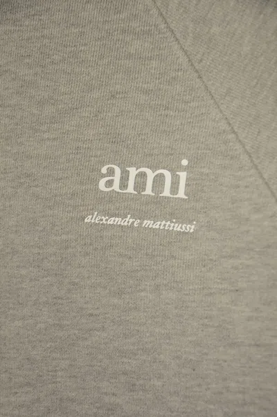 Shop Ami Alexandre Mattiussi Ami Paris Sweaters In Gris Cendre