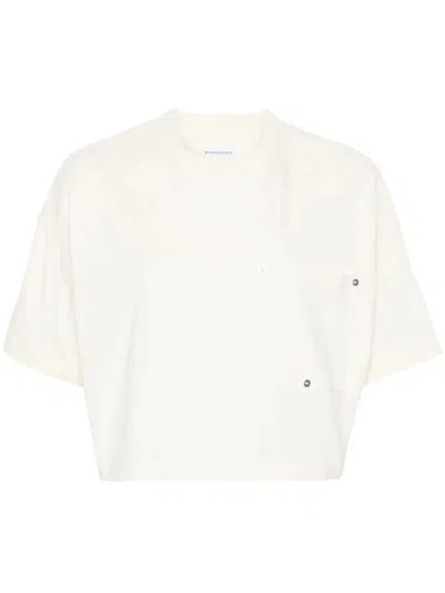 Shop Bottega Veneta Crop T-shirt Clothing In White