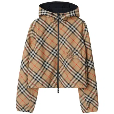 Shop Burberry Outerwears In Brown/black