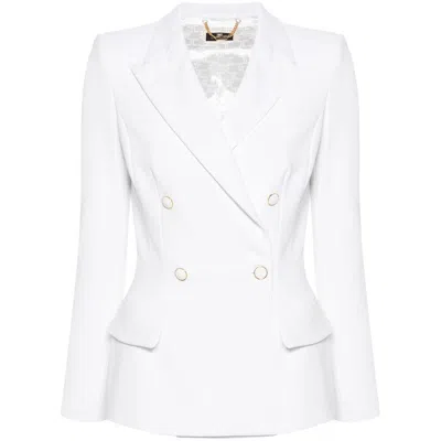 Shop Elisabetta Franchi Jackets In White
