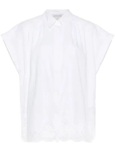 Shop Ermanno Firenze Embroidered Shirt In White
