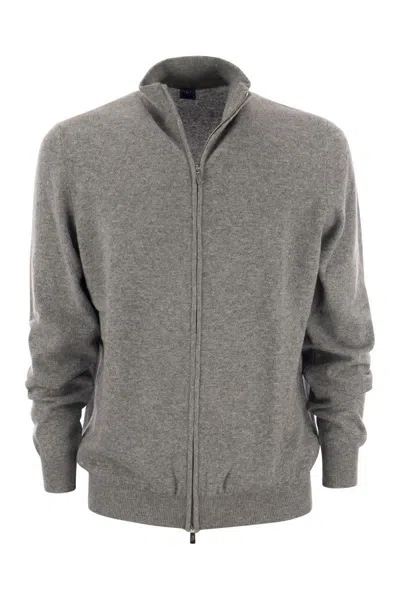 Shop Fedeli Favonio - Cashmere Cardigan In Grey