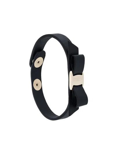Shop Ferragamo Bow Bracelet Accessories In Black