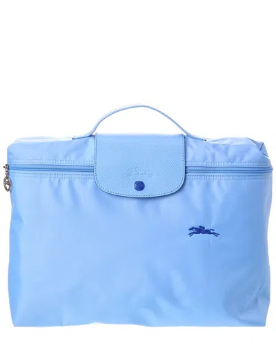 Shop Longchamp Le Pliage Nylon Laptop Bag In Blue