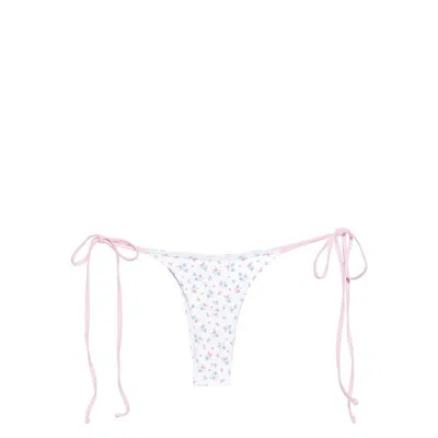 Shop Frankies Bikinis Beachwears In White/pink