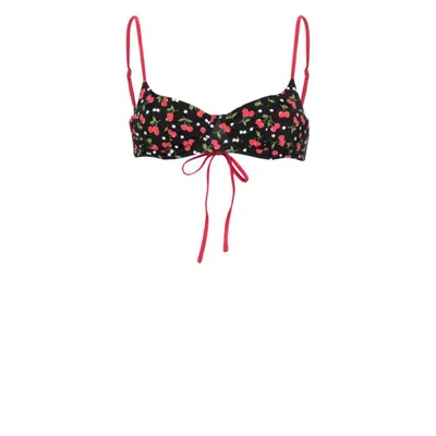 Shop Frankies Bikinis Beachwears In Black/red