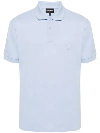 Shop Giorgio Armani Polo Clothing In Blue
