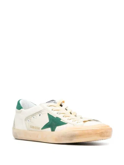 Shop Golden Goose Super Star Sneakers Worn Effect Shoes In White
