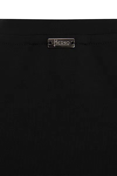 Shop Herno Stretch Cotton Jersey T-shirt In Black