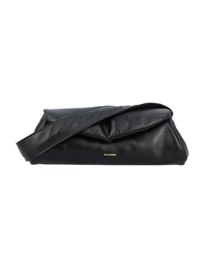 Shop Jil Sander Padded Cannolo Small Bag In Black