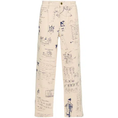 Shop Kidsuper Pants In Neutrals/blue