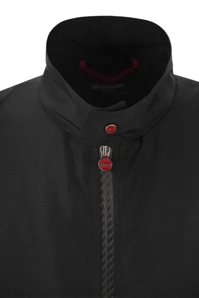 Shop Kiton Lightweight Bomber Jacket In Black