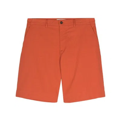 Shop Maison Kitsuné Shorts In Orange