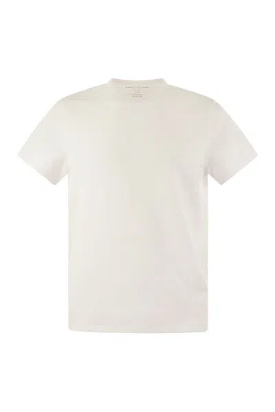Shop Majestic Filatures Crew-neck Cotton T-shirt In White