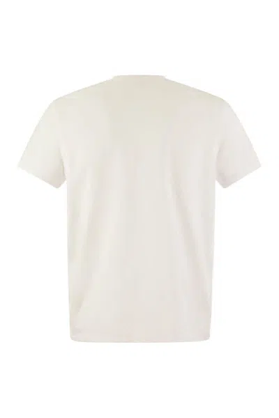 Shop Majestic Filatures Crew-neck Cotton T-shirt In White