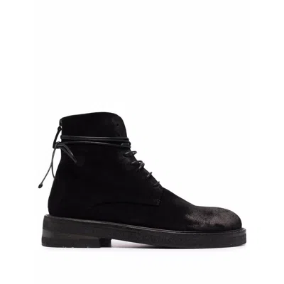 Marsèll Wrap Ankle Round Toe Textured Boots In Black