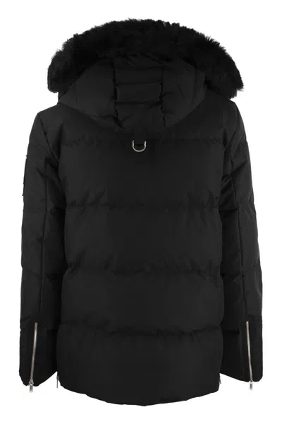 Shop Moose Knuckles Cloud 3q - Hooded Down Jacket In Black