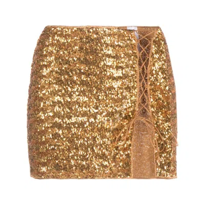 Shop Oseree Oséree Skirts In Gold