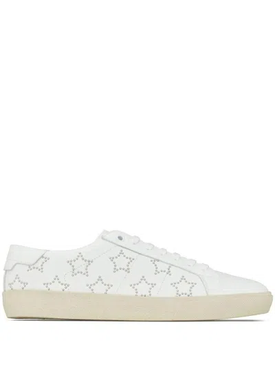 Shop Saint Laurent Low Sneaker Shoes In White