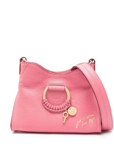 Shop See By Chloé Joan Leather Crossbody Bag In Pink