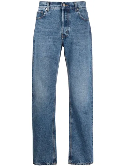 Shop Séfr Straight Cut Jeans Clothing In Worn Wash