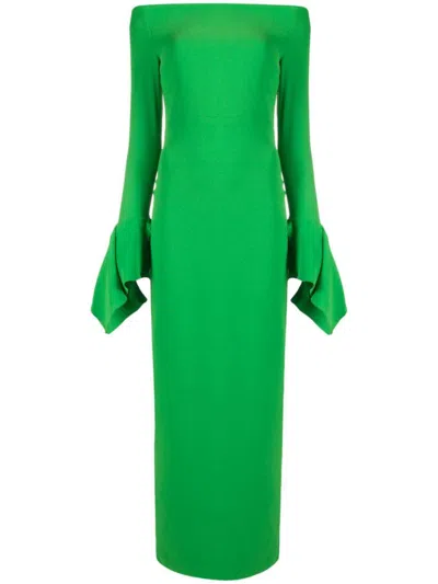 Shop Solace London Amalie Maxi Dress In Green