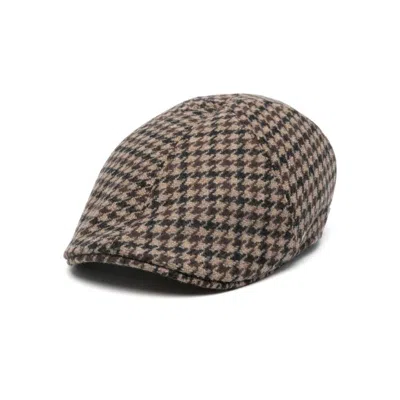 Shop Tagliatore Hats In Brown/black
