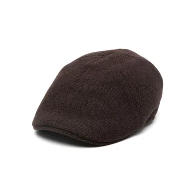 Shop Tagliatore Hats In Brown