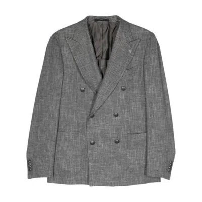 Shop Tagliatore Jackets In Grey