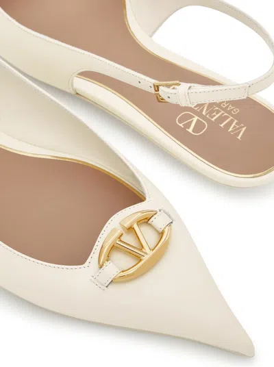 Shop Valentino Garavani Ballerinas Shoes In White