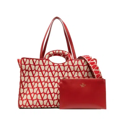 Shop Valentino Garavani Bum Bags In Neutrals/red