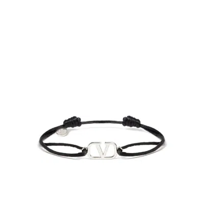 Shop Valentino Garavani Jewellery In Black/silver