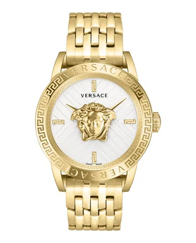 Shop Versace V-code Bracelet Watch In Multi