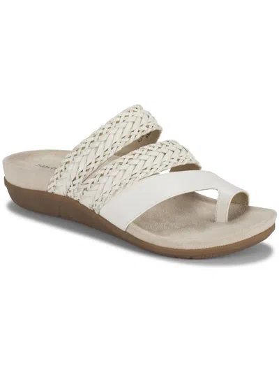 Shop Baretraps Jonelle Womens Woven Slip On Wedge Sandals In White