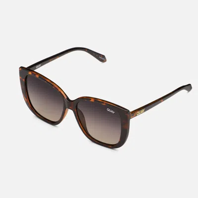 Shop Quay Ever After Large In Matte Black,smoke Polarized