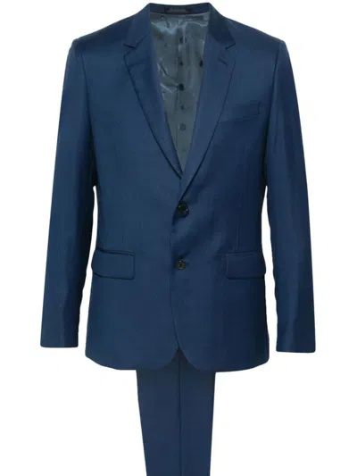 Shop Paul Smith Single-breasted Wool Suit In Inky Blue