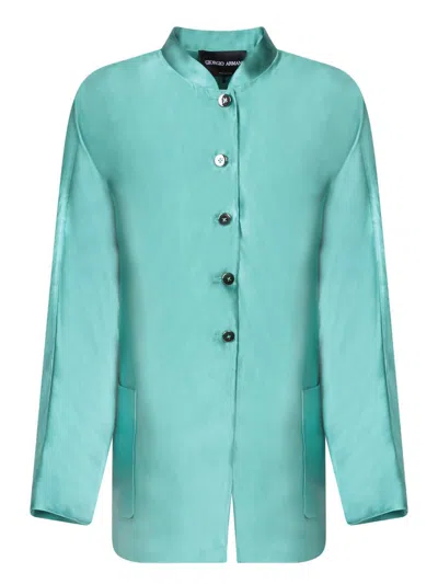 Shop Giorgio Armani Jackets In Green