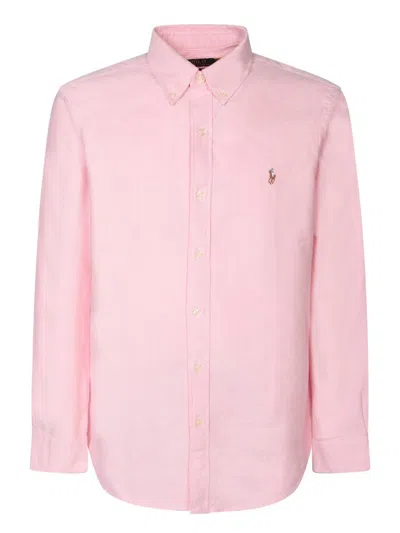 Polo Ralph Lauren Embroidered-design Long-sleeve Shirt In Pink