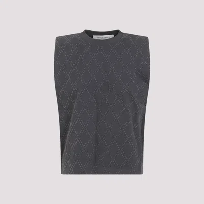 Shop Golden Goose Anthracite Cotton T-shirt In Grey