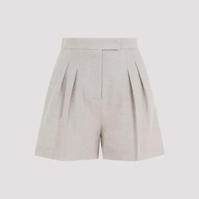 Shop Max Mara Beige Jessica Cotton Jersey Shorts In Nude & Neutrals