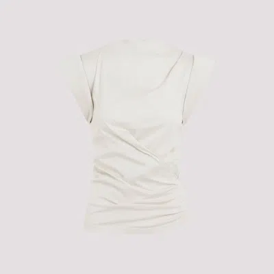 Shop Isabel Marant Beige Maisan Cotton T-shirt In White