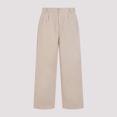 Shop Carhartt Beige Marv Cotton Pants In Grey
