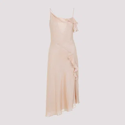 Shop Victoria Beckham Beige Rosewater Bias Cami Slip Dress In Nude & Neutrals