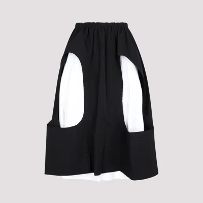 Shop Comme Des Garçons Black And White Skirt