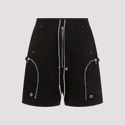 Shop Rick Owens Drkshdw Black Bauhaus Cotton Shorts