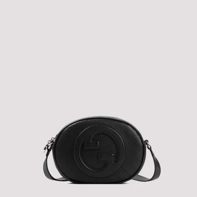 Shop Gucci Black Blondie Leather Shoulder Bag