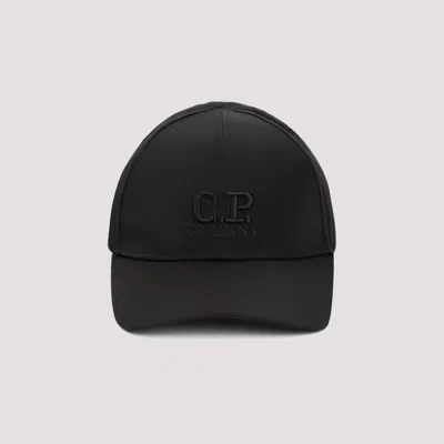 Shop C.p. Company Black Chrome-r Logo Caps